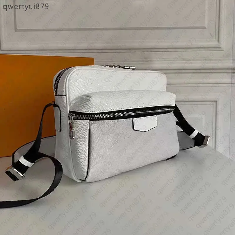 2023 Nya axelväskor Herr Läder Outdoor Messenger Bags Lyx axelväska Designer Tote Man's Camera Bagss Ljusa färger Sport Handväska 121922H886# qwertyui879