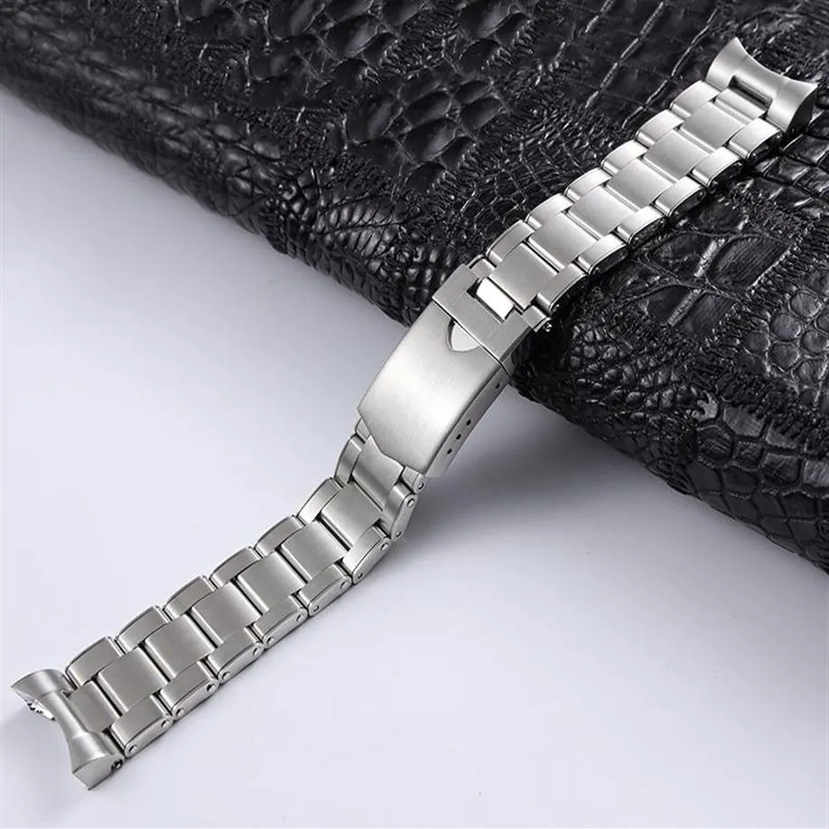 Watch Band For 316L Series Solid Stainless Steel Strap Male 22mm Bracelet Waterproof Accessories Rivet Drawing Bands200T