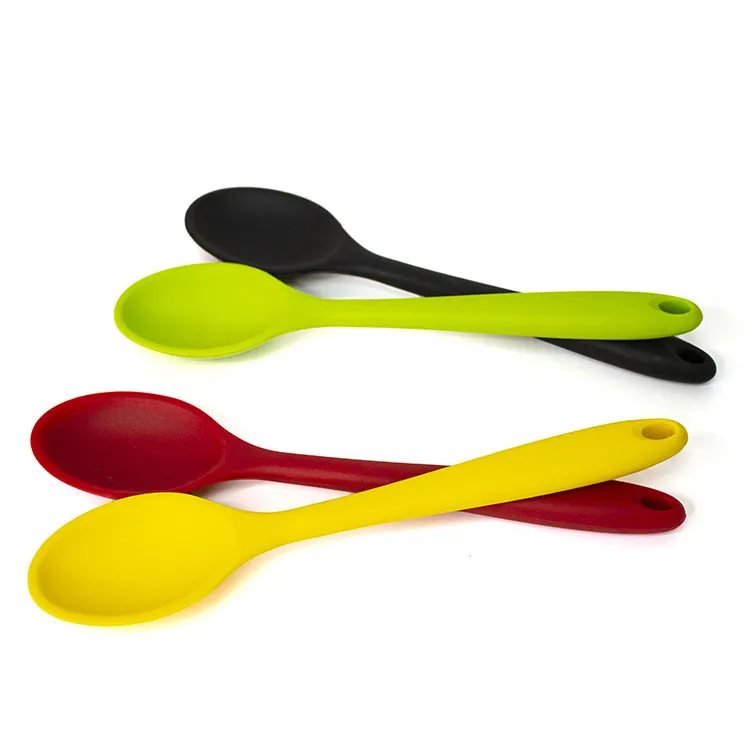 Food Grade Silicone Spoon Kitchenware Kitchen Spoon Soup Cooking Tools Wholesale 122316