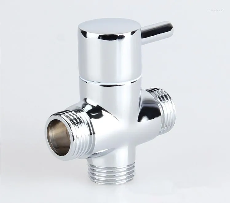 Bath Accessory Set POSEPOP Brass 1/2" Bathroom Shower Faucet Tee Connector Chrome 3 Way Divert-er Toilet Bidet Shaft Valve