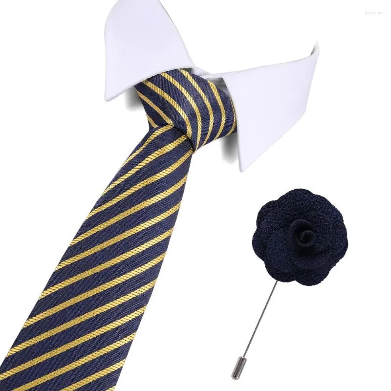 Bow Ties Wedding Accessories Slim Fashionable Neckties Man 2022 7.5cm Neck For Men Formal Party Business Tie&pin Set