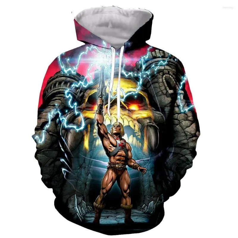 Men's Hoodies He Man And The Masters Of Universe Funny Fashion Long Sleeves 3D Print Zipper/Hoodies/Sweatshirts/Jacket/Men/women