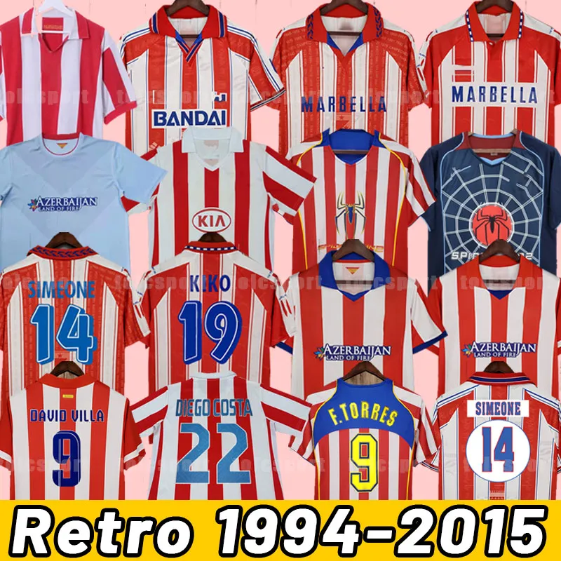 Retro Atletico F.Torres Simeone Madrid soccer jerseys CAMINERO GRIEZMANN Gabi HOME vintage classic football shirt 04 05 06 10 11 13 14 15 94 95 96 97 2004 2005 2014 1997