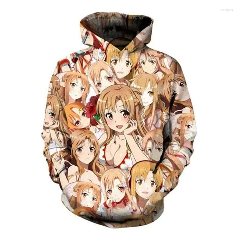 Erkek Hoodies Anime Kılıç Art Online Sao 3D Hoodie Cosplay Kirito Kirigaya Kazuto Yuuki Asuna İnce Kat Kıyafet Sweatshirt