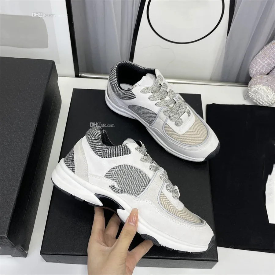 Designer Running Shoes Fashion Sneakers Women Luxury Lace-Up Sports Shoe Casual Trainers Classic Channel Sneaker Woman Ccity HDFV