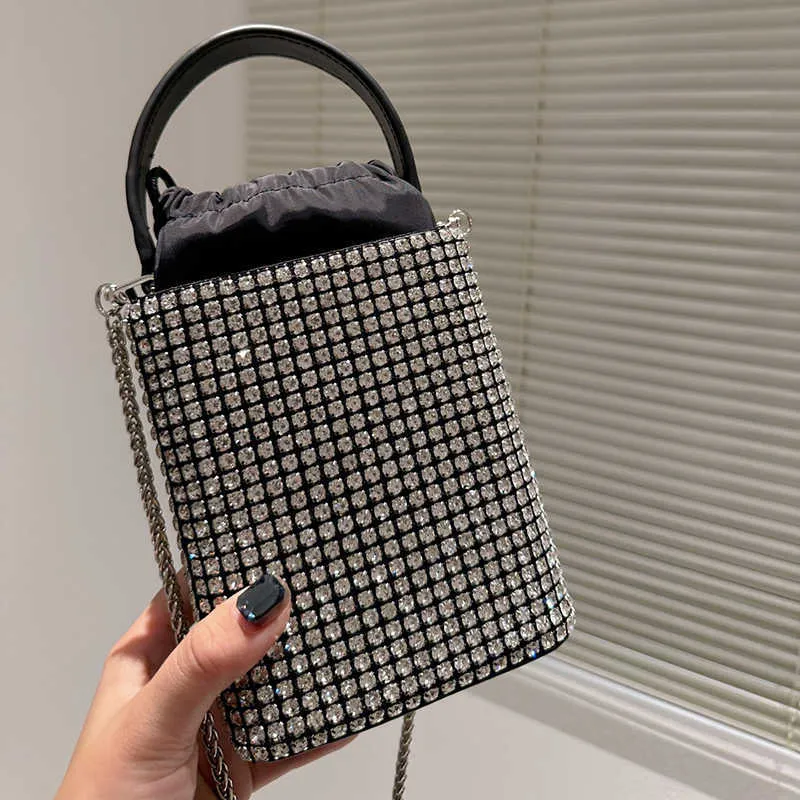 Bolsa de grife wan lantejão bolsa de designer saco de esclarecimento feminino bolsa preta bolsa diamantes ombro bolsas de corrente