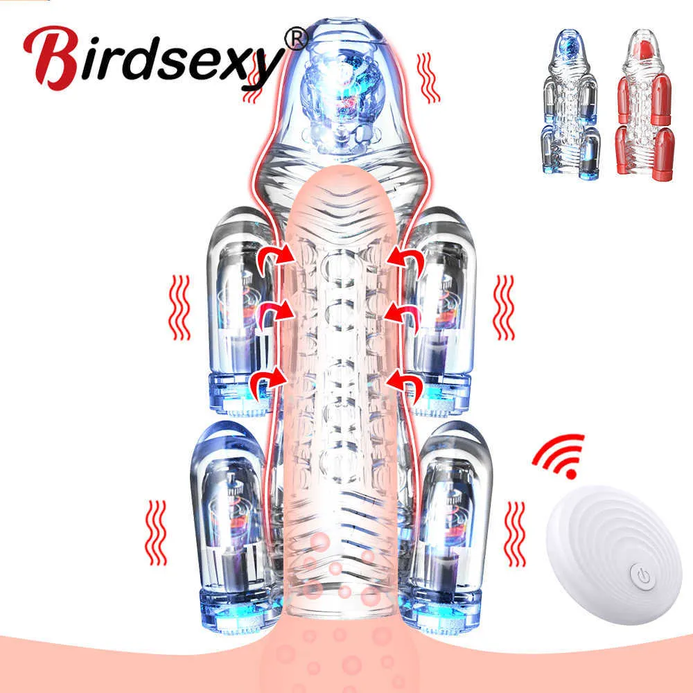 Beauty Items Penis-Vibrator, männliche Masturbation für sexy Blowjob, Eichel-Vibratoren, ferngesteuerter Trainer, Verzögerung der Ejakulation, Schwanz-Spielzeug für Männer