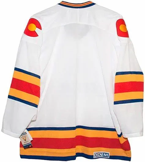 Colorado Avalanche No27 John Wensink White CCM Throwback Stitched Jersey