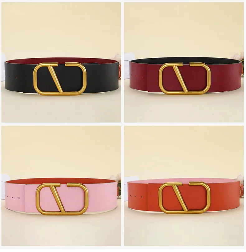 Ceinture de créateurs de luxe classique Version large Ceintures pour femmes de couleur unie Aiguille de luxe Boucle Largeur 7 cm taille 95-115 Tendances de la mode cadeau très belle