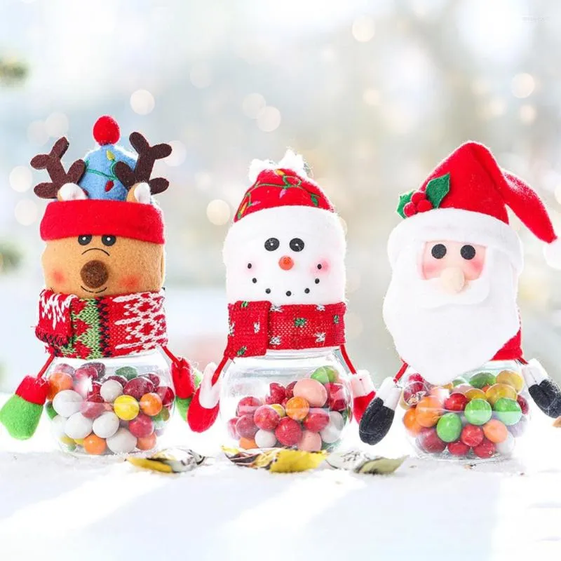 Décorations de noël sacs-cadeaux bonbons stockage bouteille Santa doux sac boîtes enfant enfants cadeaux année 2022