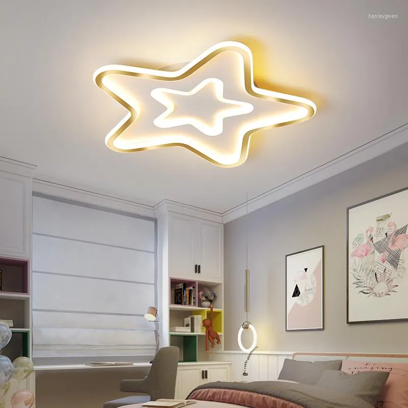 Plafonniers Moderne Salon Chambre Enfants Led Étoiles Lampe Garçon Fille Lumière 90-260V