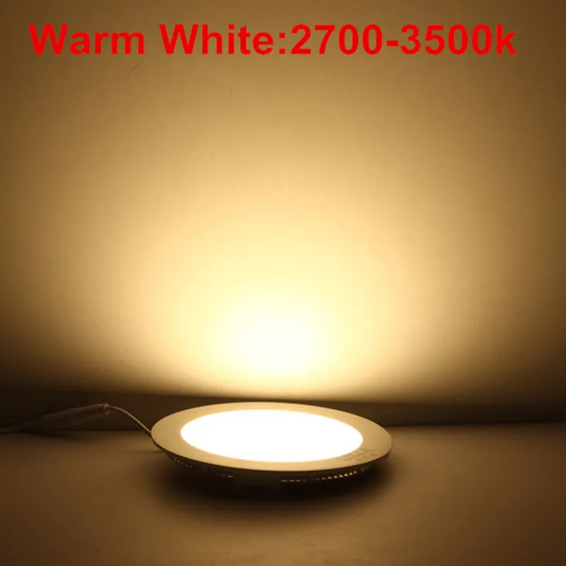 Led Recessed Downlights Lamp Dimmable 4W 6W 9W 12W 15W 18W 21W Warm/Natural/Cool White Super-Thin Led Panel Light Drives