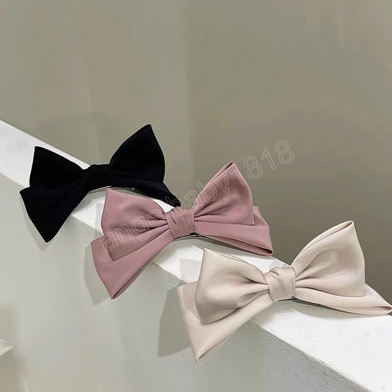 Texture Wild Three-dimensional Bow Clip Headgear Hairpin Female Summer Simple Temperament Top Clips Hairpin Hair Accessories Gift