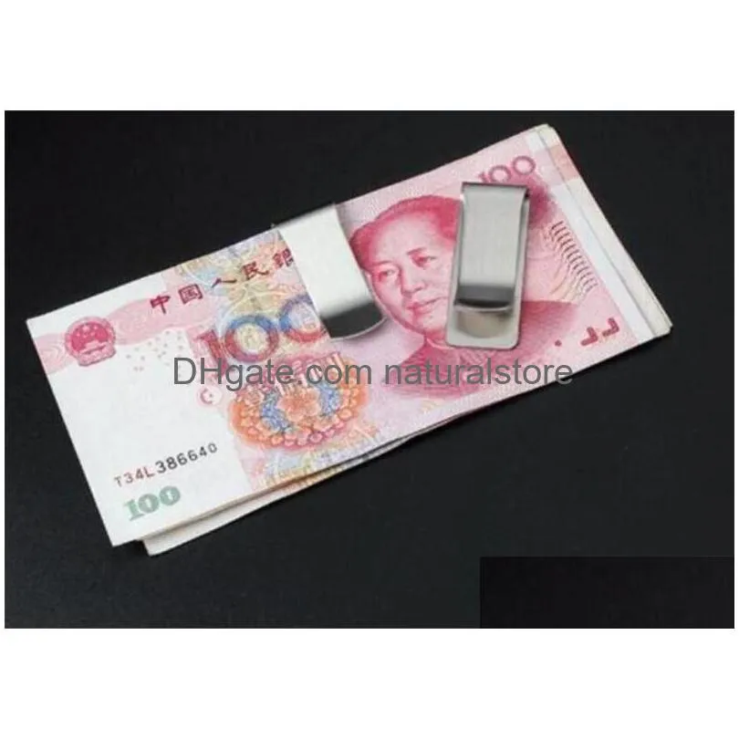 Pinces À Billets En Acier Inoxydable Clip Carte De Crédit Titulaire En Métal Comme Mens Cadeau Argent Créatif Portefeuille Bourse Pour Poche Drop Livraison Bijoux Dhqcy