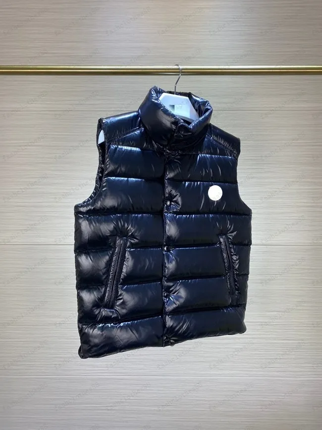 Gilet da uomo di marca Gilet da donna con colletto alto Gilet invernale Gilet invernale con stemma sul petto ricamato Cappotto caldo