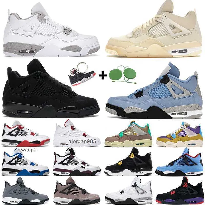 2023 men women basketball shoes 4 4s Desert Moss University Blue White Oreo Taupe Haze Black Cat Bred Cement mens trainers sports sneakers JORDON JORDAM