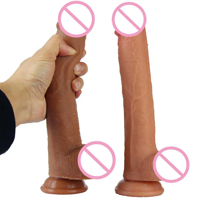 Beauty Items Soft-Dildo, doppelschichtiges Silikon, großer Sauger, sexy Spielzeug für Frauen, realistischer Penis, Analdildos, Mann, weiblicher Masturbator, sexyy