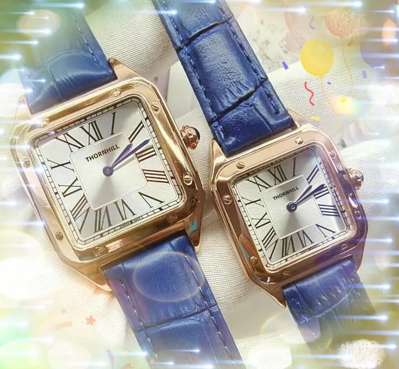 Tv￥ n￥lar Simple Dial Watch Women Men Square Roman Japen VK Quartz Movement Waterproof Super Bright Classic Business Schweiz Couples Style Wristwatch