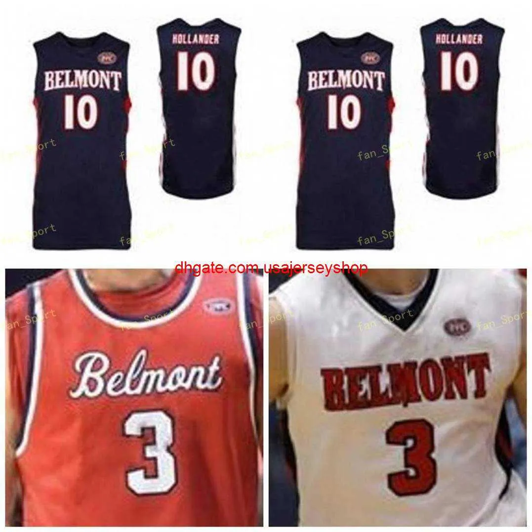 Camisa de basquete Belmont Bruins costurada personalizada 2 Grayson Murphy 3 Dylan Windler 10 Caleb Hollander 14 Nick Hopkins
