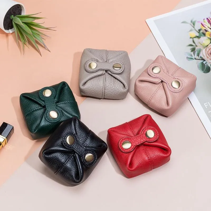 Cosmetic Bags Mini Soft Leather Cute Girl Bag Travel Waterproof Headphone Data Cable Key Storage Fashion Coin Purse