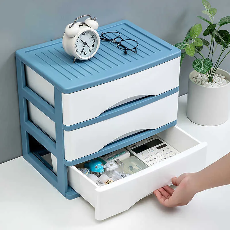 A4 Paper Organizer Drawer Storage Box Multi-functional File Cabinet Pen Pencil Holder for Office Desktop Tool