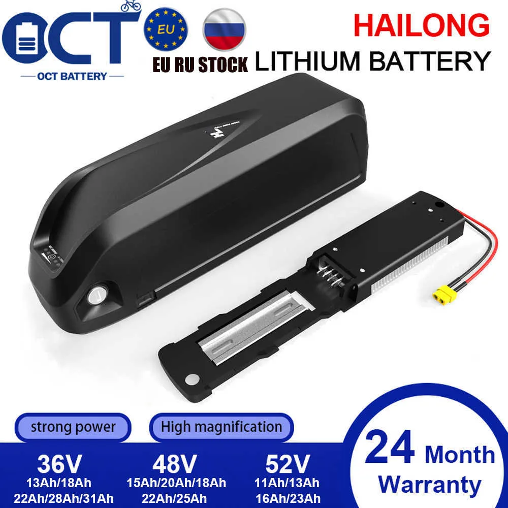 Hailong Li-in Battery 36V 31AH 48V 20AH 52V 13AH 18650 Электрический велосипедный велосипед