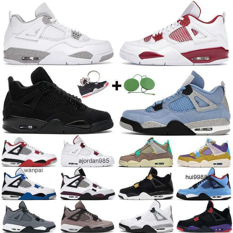 2023 Men Dames basketbalschoenen 4 4S Desert Moss University Blue White Oreo Taupe Haze Black Cat Gefokte loyale heren Trainers Sportsneakers Jordon Jordam