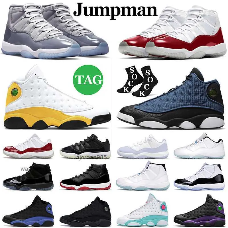 2023 Jumpman 11 11s Herr Basketballskor 13 13 -talare Kvinnor Sneakers Cherry Cool Gray Bred Brave Blue Hyper Royal Court Purple Altitude Womens Jordon Jordam