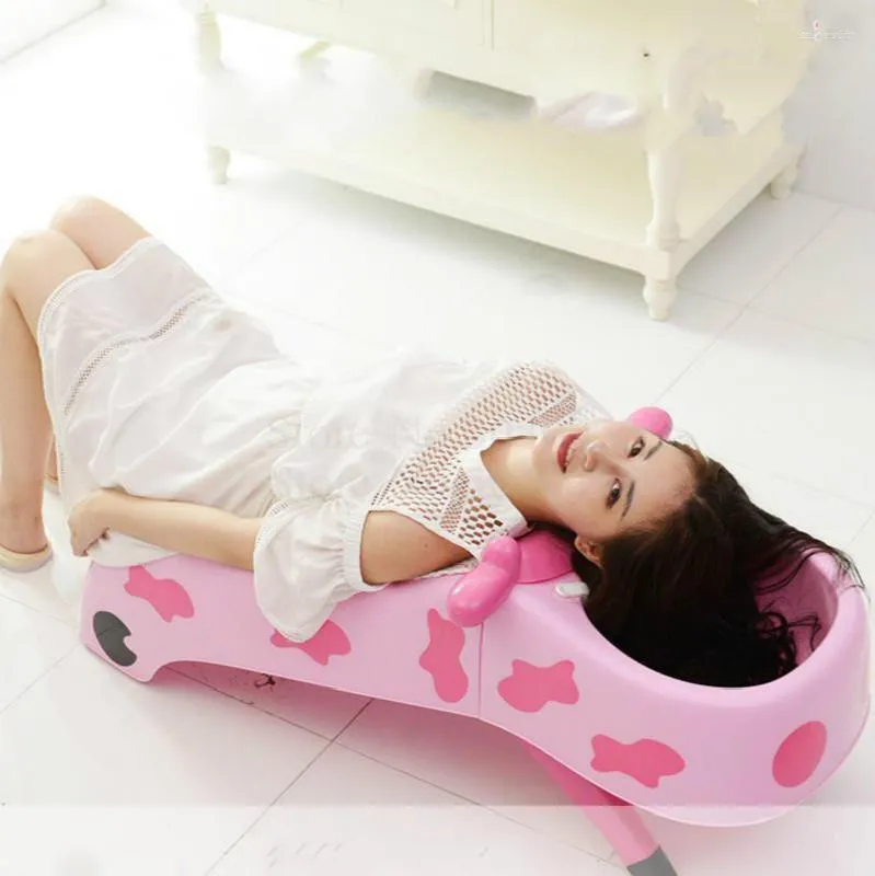 Cadeira de xampu para crianças travesseiros Chave bebê Stand dobrável Artefato de tamanho grande