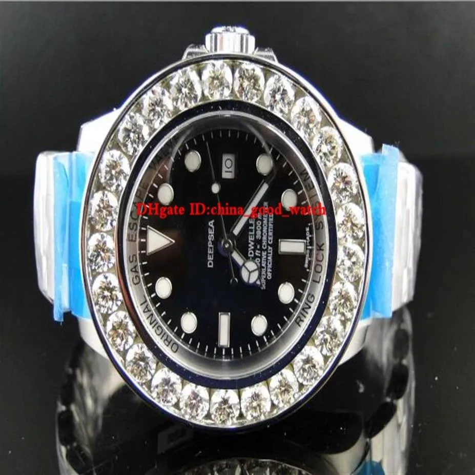 Orologio di alta qualità 126660 126600 abitatore marino Deep Diamond Bezel 2813 Data automatica del quadrante nero Data da uomo Orologi da polso 314G