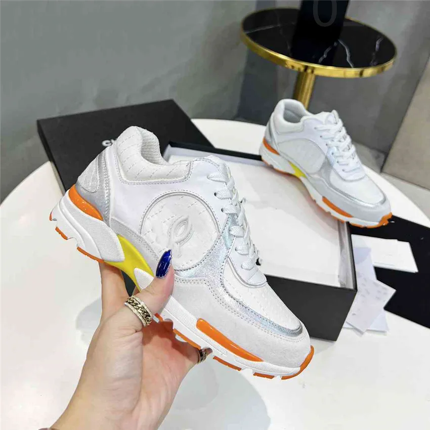 Luxury design Bowling Shoes Channel 2023 fashionable men and women Leather Canvas Letter Logo Casual outdoor Sports running Shoes 04-014