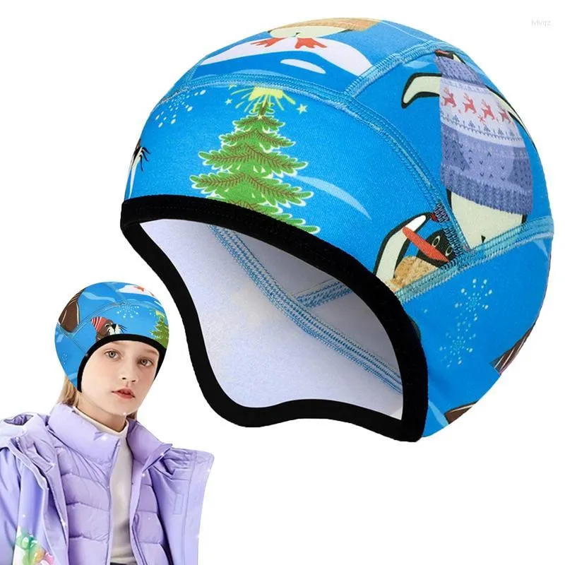 사이클링 캡 냉각 라이너 아래에있는 청소년 두개골 캡 헬멧 땀 사악한 비니 헤드 랩