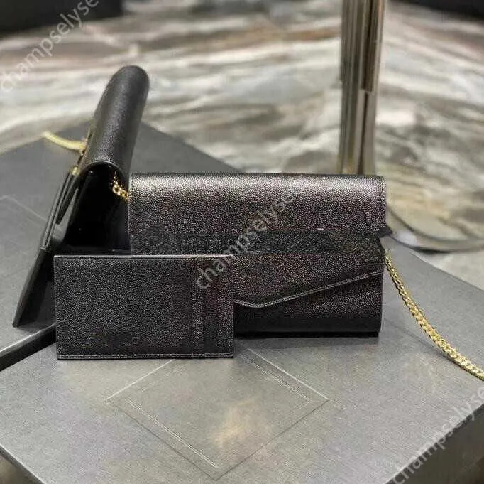 Borsa da donna di design di alta qualità Borsa da donna Borsa originale Pochette messenger a tracolla con catena in vera pelle con slot per porta carte32