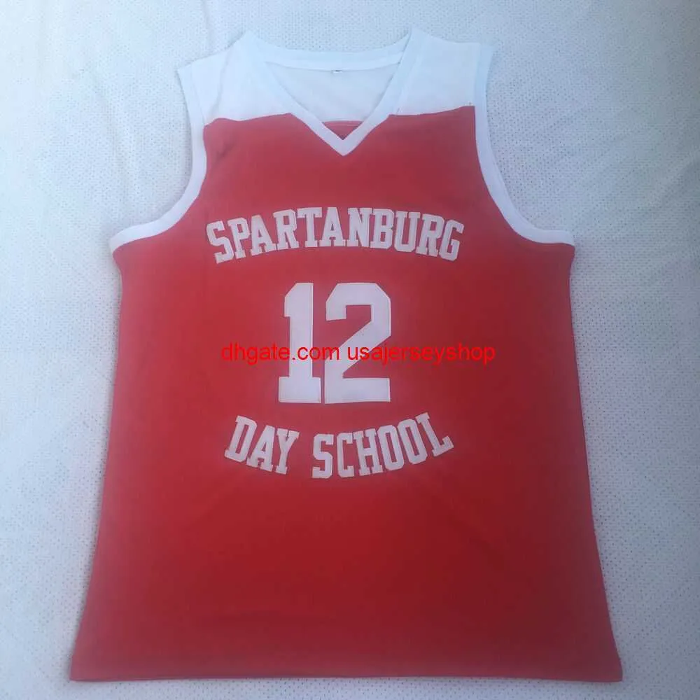 zion #12 High School Basketball Jersey Stitched red size S-5XL