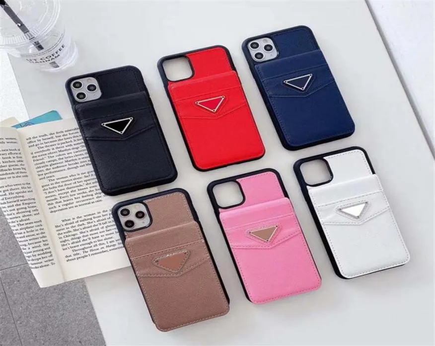 Fashion insert card leather Iphone 12 Pro Max Phone Cases mobile Case 11 Prothree2 xr X XS shell curve cover models268x1282451