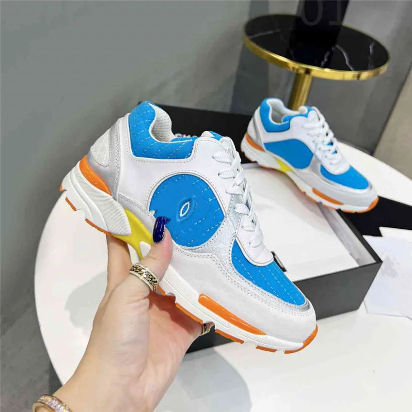 Luxury design Bowling Shoes Channel 2023 fashionable men and women Leather Canvas Letter Logo Casual outdoor Sports running Shoes 04-017