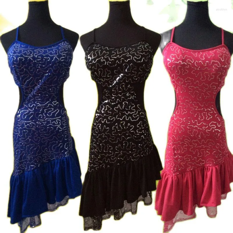 Stage Wear 5 couleurs jupe de danse latine une pièce robe de justaucorps vêtements robes de tango vêtements de danse