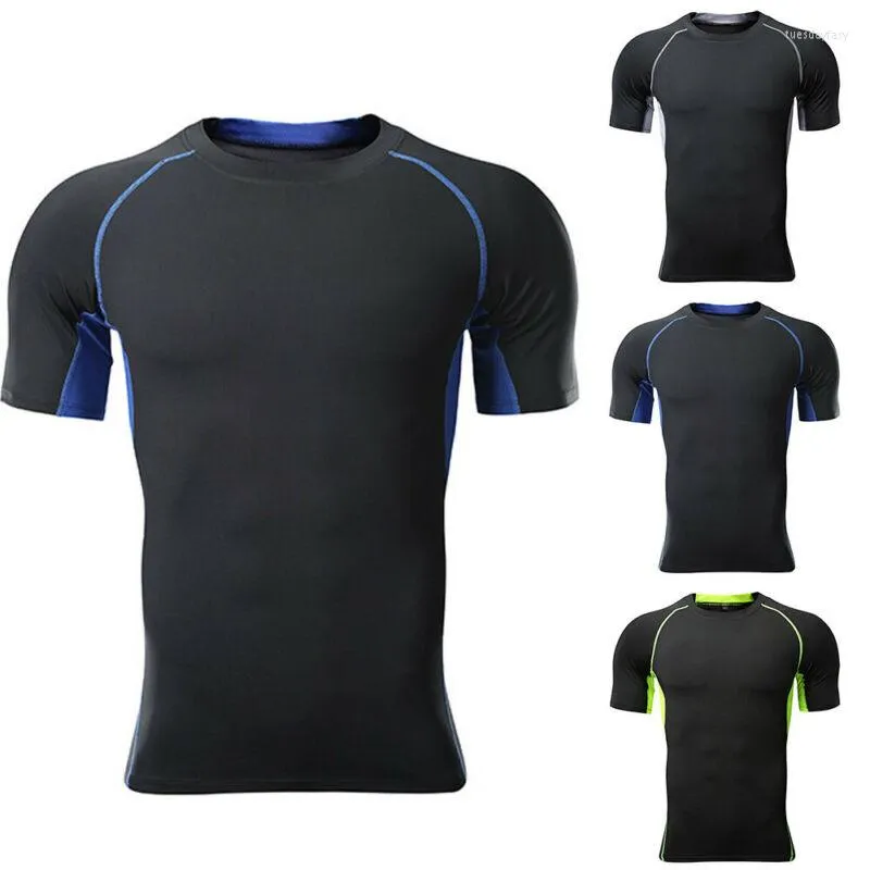 T-shirt da uomo T-shirt tinta unita da uomo Fitness Palestra Corsa Abbigliamento sportivo Manica corta Comfort Top Tee