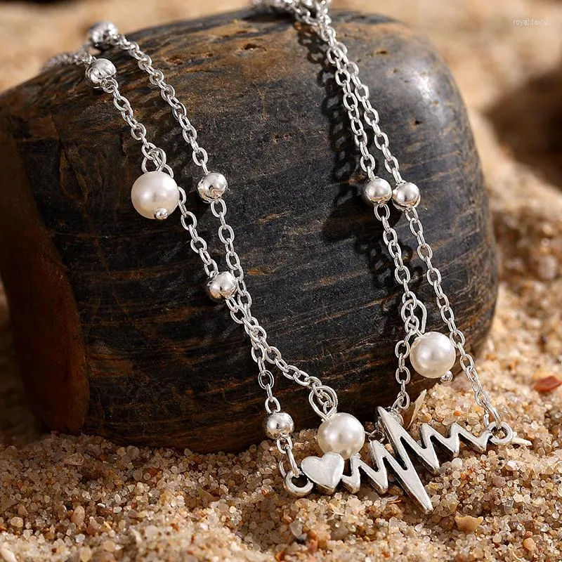 Heartbeat ankle shop bracelet