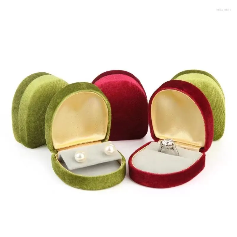 JABITLY WACZY Luksusowe aksamitne pierścień pudełko Drukowane logo