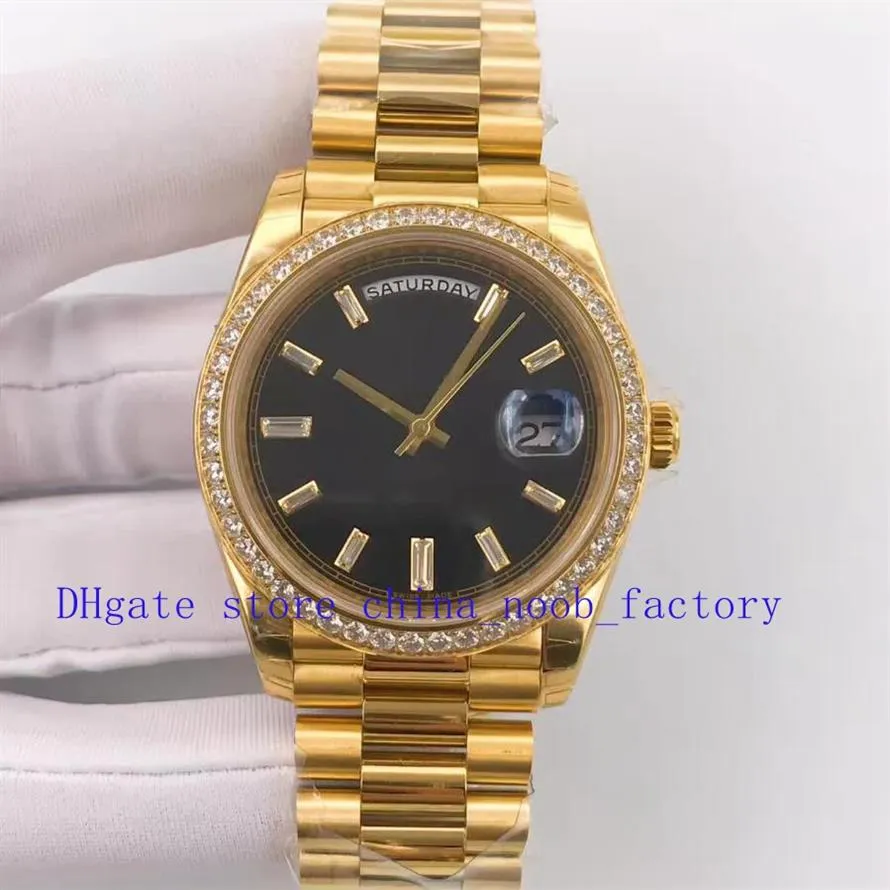 8 Color Men's Automatic 3255 Watches Men Black dial 40MM President Day Date Yellow Gold Rose Gold 228348RBR 228398TBR EW Fact303j