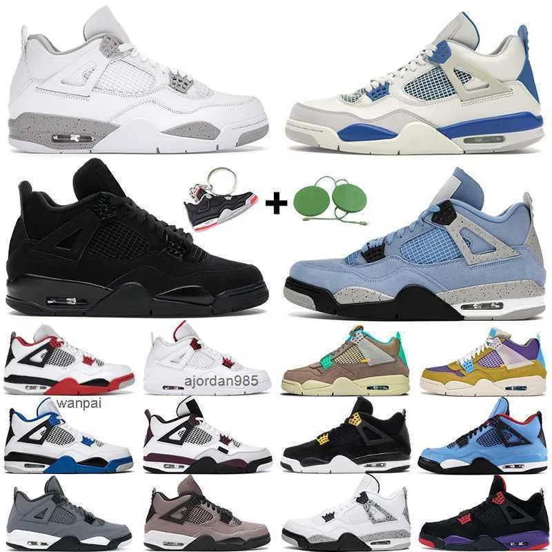 2023 hombres mujeres zapatos de baloncesto 4 4s Desert Moss University Azul Blanco Oreo Taupe Haze Black Cat Bred Noir para hombre entrenadores deportivos zapatillas de deporte JORDON JORDAM