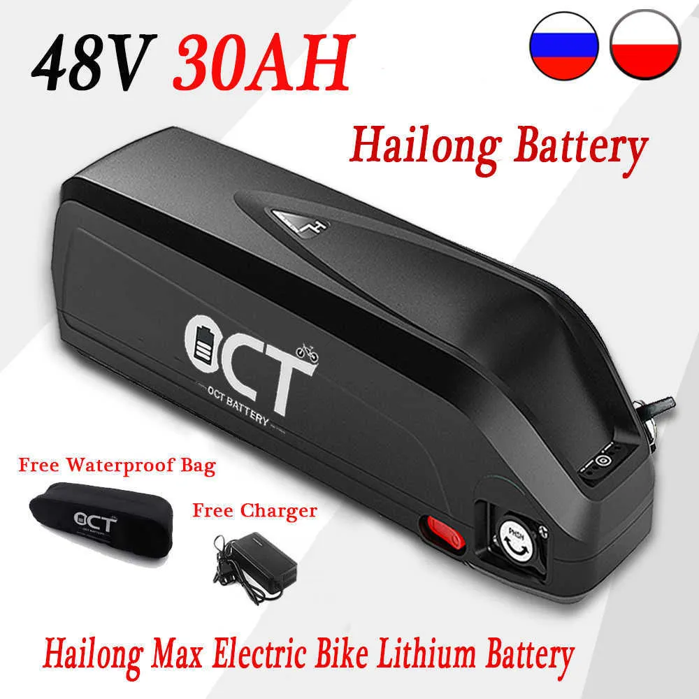 Original Hailong 48V 30AH Electric Bike Battery Pack 18650 Samsung Cells Hailong Ebike Battery 36V 24AH For 350W-1500W Motor