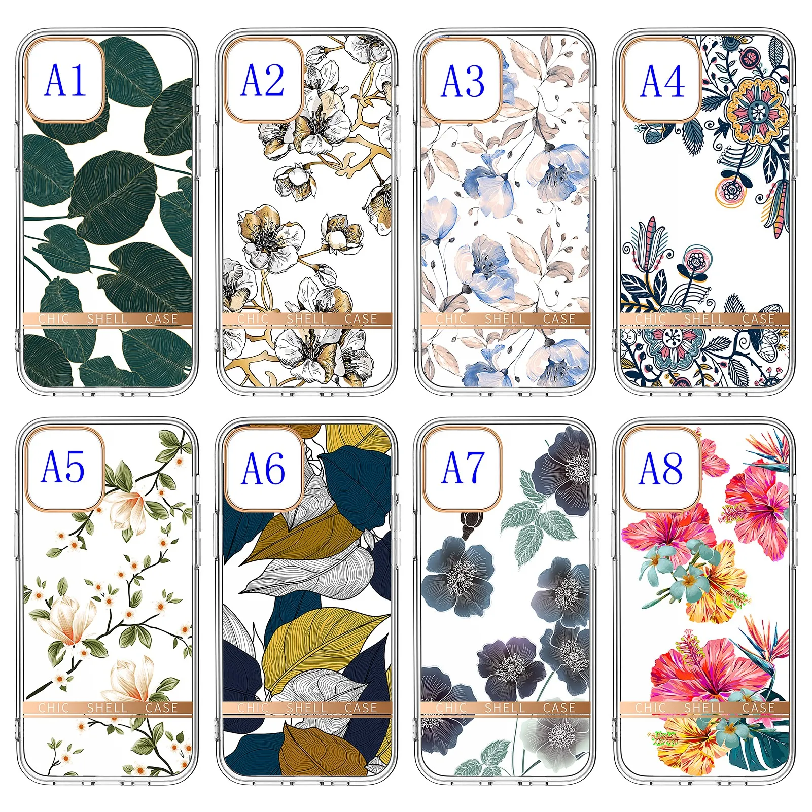 Hoge permeabiliteit Electroplating Flower Case is geschikt voor iPhone12Pro mobiele telefoon Shell IP11 Bloemen XSMax Fall Proof 13 Protective Case