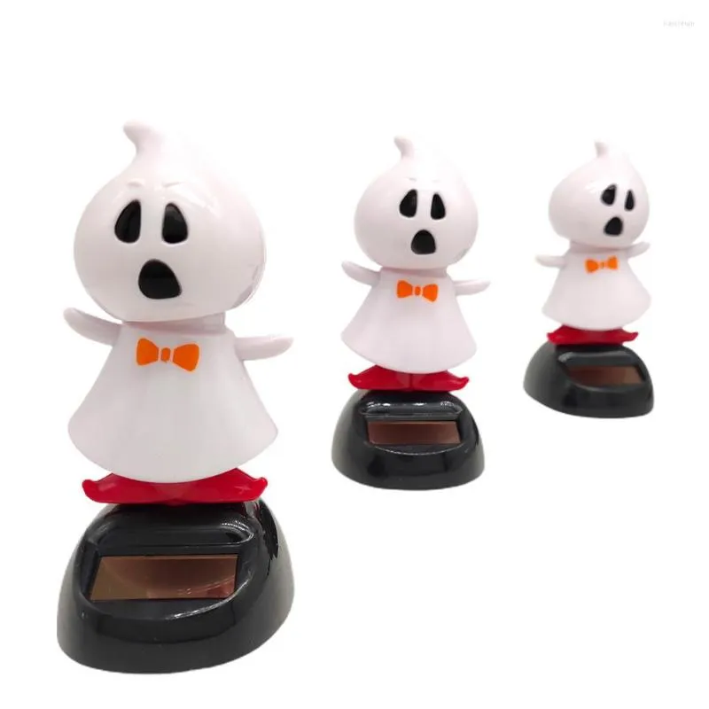 Décorations intérieures 1pcs poupée de balançoire à énergie solaire bijoux de voiture cadeau d'Halloween jouets pour filles pour enfants secouer la tête automatiquement