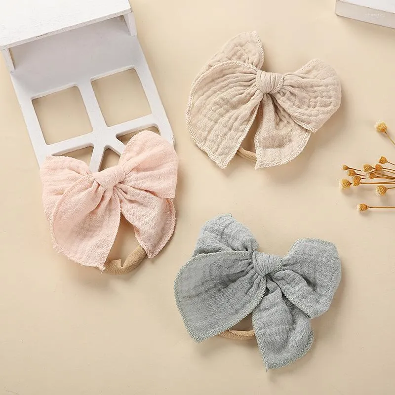 Accessoires de cheveux coton né arcs joli bébé bandeaux en Nylon élastique pour enfants fille princesse bandeau enfants chapeaux