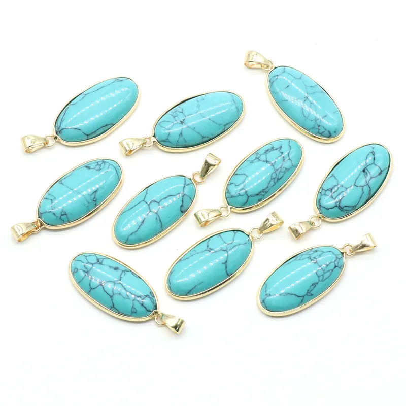 Pendentifs en pierre naturelle en forme de goutte d'eau, pierres mélangées d'agate Turquoise Chakra, pierres de guérison, breloques pour la fabrication de bijoux, colliers et bracelets