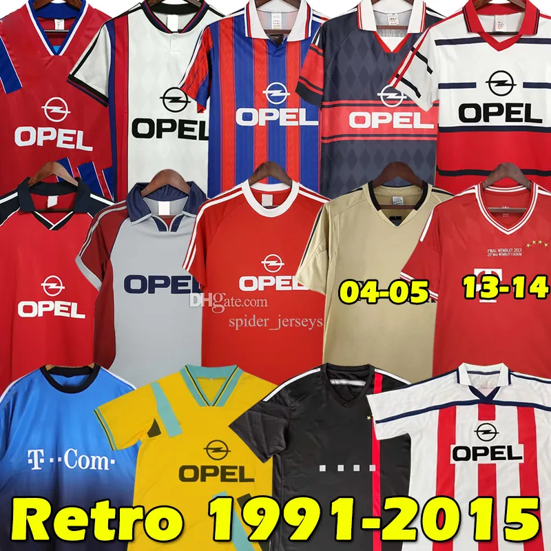 1991 93 94 retro BAYERNS Soccer jerseys Munich Klinsmann 95 96 97 98 99 Matthaus Classic SANTA CRUZ DAEI PAPIN ELBER 2000 01 02 05 goalkeeper Long sleeve 2010 11 14 15