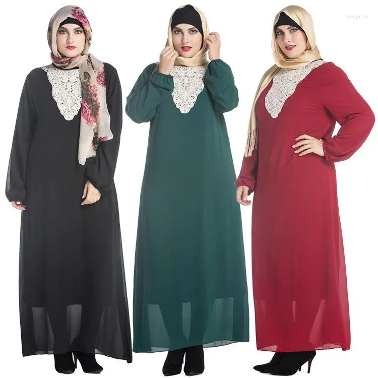 Etnische kleding Musulmane Femme Caftan Marocain Kaftan Dubai Abaya Turkije Moslim hijab lange jurk islam abayas jurken voor vrouwen gewaad