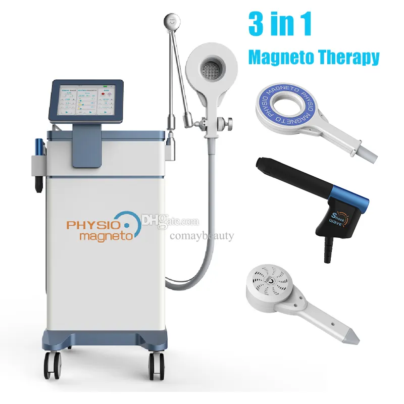 Extracorporeal Magnetic Transduction Therapy HIEMT Machine Combine Shockwave ESWT Phyxical Physiotherapy For Low Back Pain Relief Sports Injury and ED Treatment